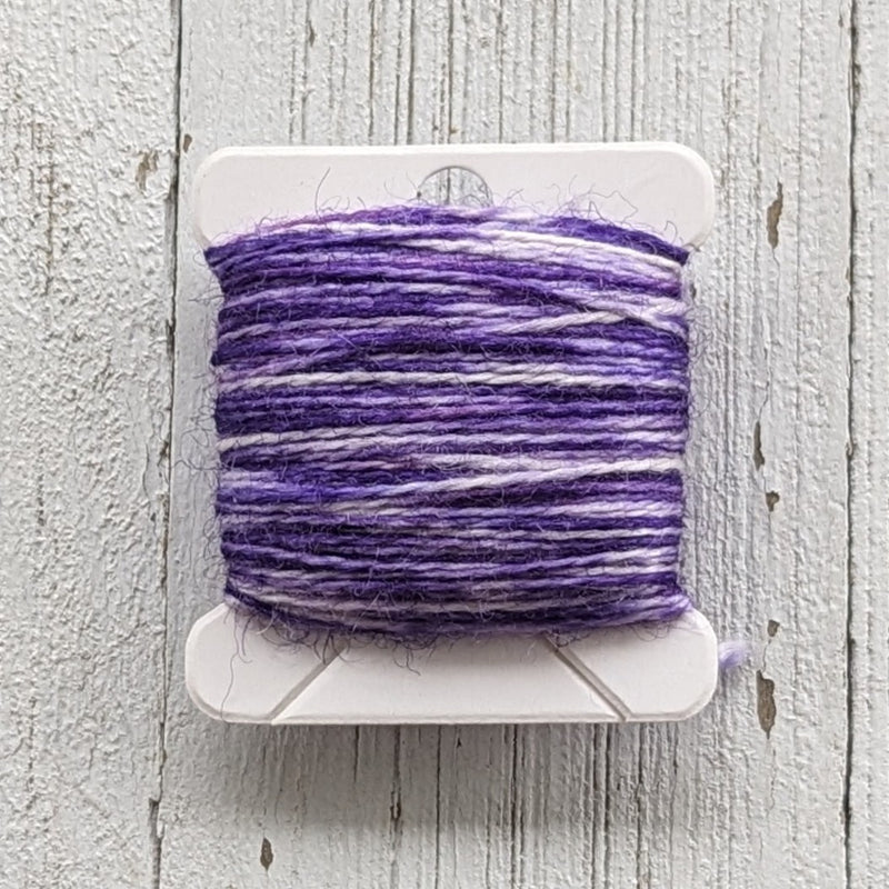OOAK Purple Speckle w/Pink Wool Silk Embroidery Thread Floss