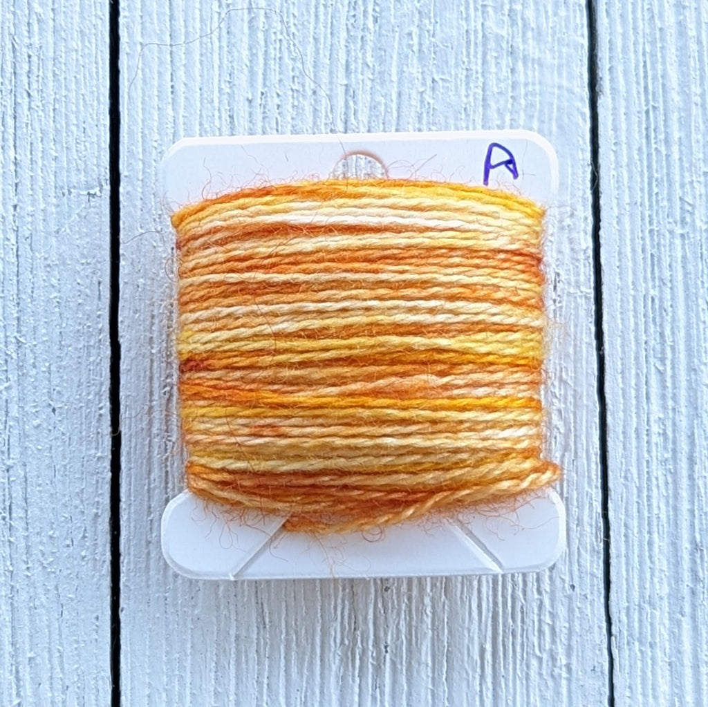Yellow Wool Silk Embroidery Thread