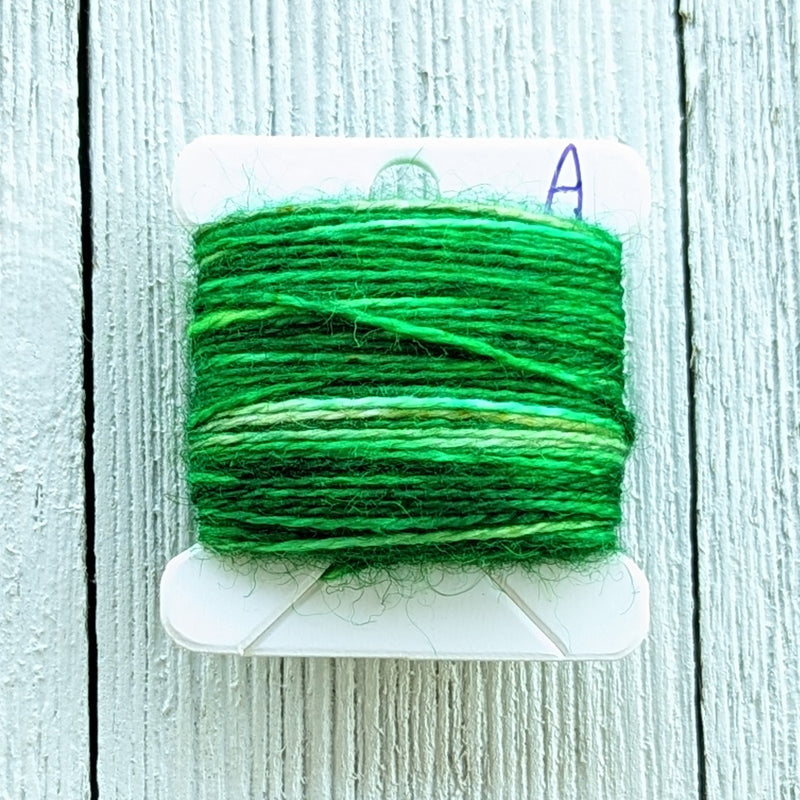 Green Wool Silk Embroidery Thread Floss